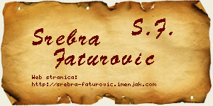 Srebra Faturović vizit kartica